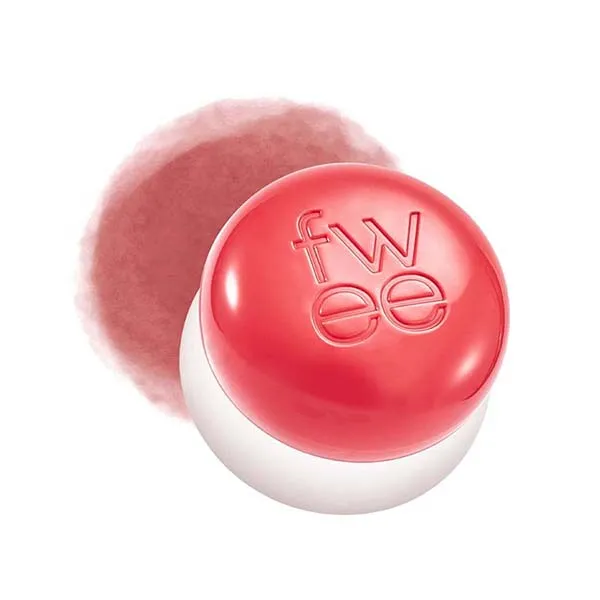 Son Kem Fwee Lip & Cheek Blurry Pudding Pot + Blending Brush CR04 Seventeen Màu Đỏ San Hô
