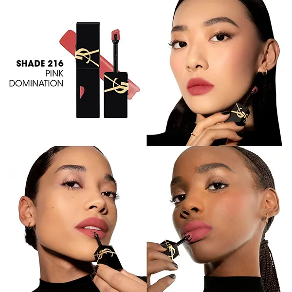 Son Kem Yves Saint Laurent YSL The Inks Blur Màu 216 Pink Domination Hồng Đất