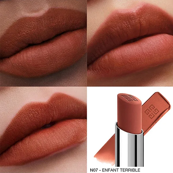 Son Lì Givenchy Le Rouge Velvet Matte Lipstick N07 Enfant Terrible Màu Nâu Tây Ấm Áp