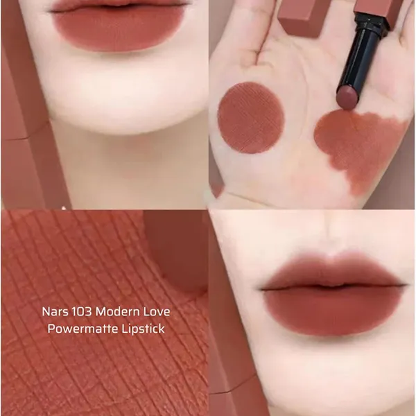 Son Lì Nars Powermatte Lipstick 103 Modern Love Màu Hồng Cam Đất