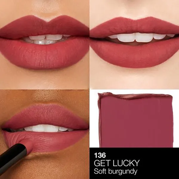 Son Lì Nars Powermatte Lipstick 136 Get Lucky Màu Đỏ Rượu