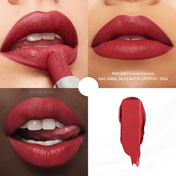 Son MAC Ximal Silky Matte Lipstick 668 Forever Curious Màu Hồng Đậm
