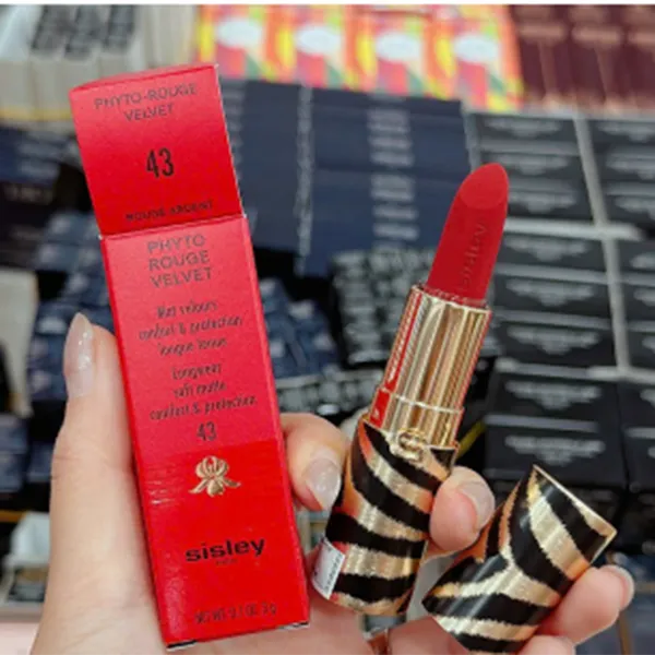Son Sisley Paris Phyto-Rouge Velvet Lipstick 43 Rouge Ardent Màu Đỏ Thuần