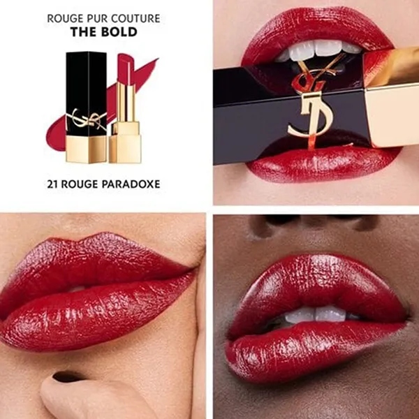 Son Yves Saint Laurent YSL The Bold High Pigment Lipstick Màu 21 Rouge Paradoxe Đỏ Ruby
