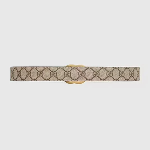 Thắt Lưng Gucci Double G Buckle GG Belt 625839-92TLT-9769 Màu Be Đen Size 95