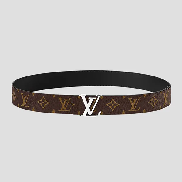 Thắt Lưng Nam Louis Vuitton LV Brown Leather Monogram With LV Logo In Silver M4485 Màu Nâu Size 90