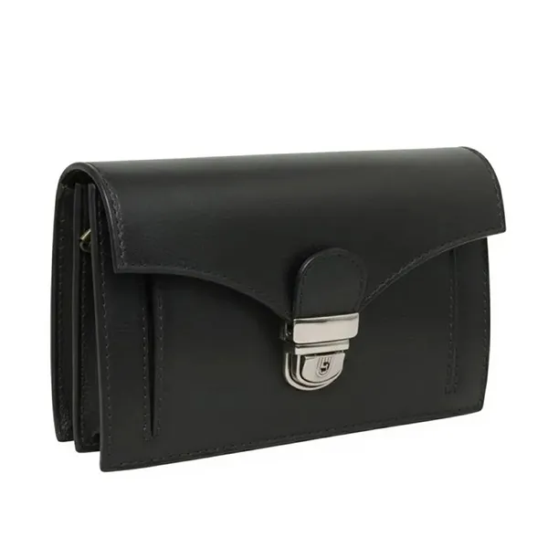 Túi Cầm Tay Old Angler Grain Leather Clutch 073989NE Màu Đen