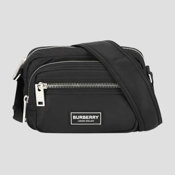 Túi Đeo Chéo Nam Burberry Black Nylon Zipper Crossbody Bag 80905701 Màu Đen