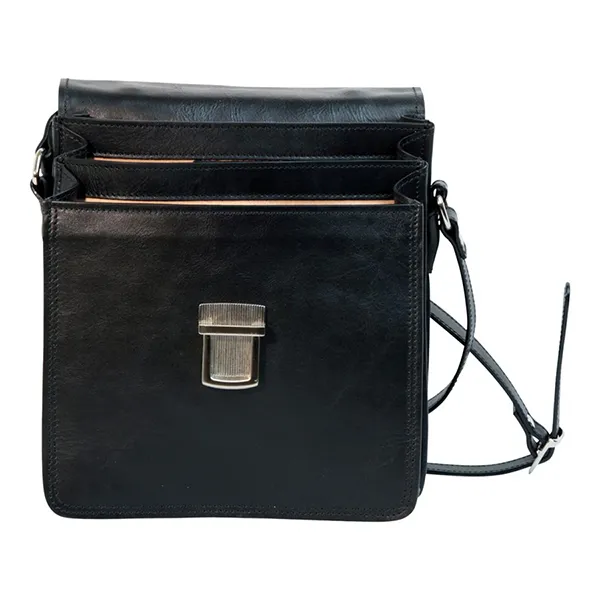 Túi Đeo Chéo Nam Old Angler Full Grain Leather Crossbody Bag Màu Đen