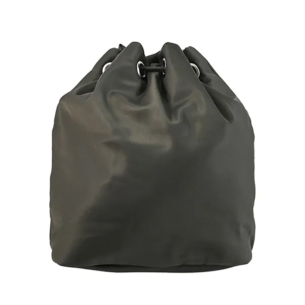 Túi Đeo Chéo Nữ Burberry Brand Logo Nylon Crossbody Drawstring Bucket Bag Màu Đen