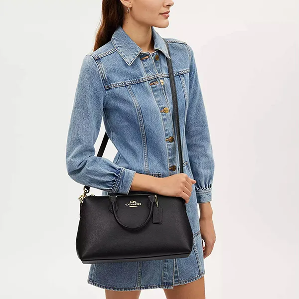 Túi Đeo Chéo Nữ Coach Georgia Satchel Bag CR156 Màu Đen