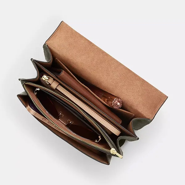 Túi Đeo Chéo Nữ Coach Klare Crossbody Bag In Signature Canvas CCC70 Im/Army Green/Tan Màu Xanh