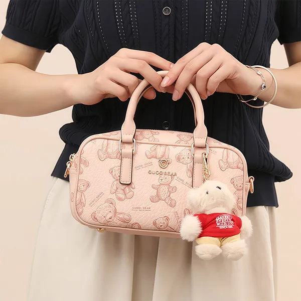 Túi Đeo Chéo Nữ Guoo Bear Bag GU1154-7900 Màu Hồng Nhạt