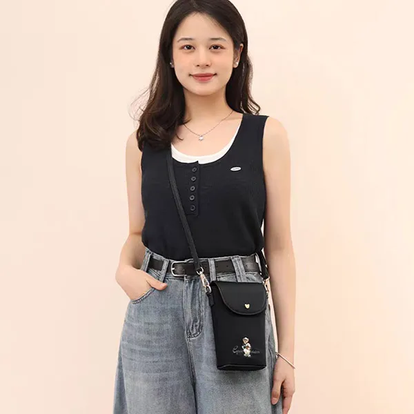 Túi Đeo Chéo Nữ Guoo Bear GU1096-30010 Màu Đen