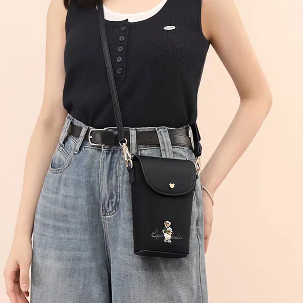 Túi Đeo Chéo Nữ Guoo Bear GU1096-30010 Màu Đen