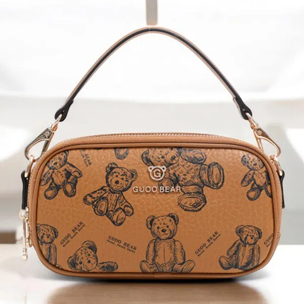 Túi Đeo Chéo Nữ Guoo Bear GU1192-2920 Màu Nâu