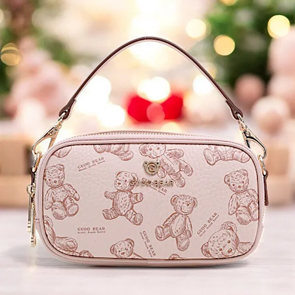 Túi Đeo Chéo Nữ Guoo Bear GU1192-3900 Màu Hồng