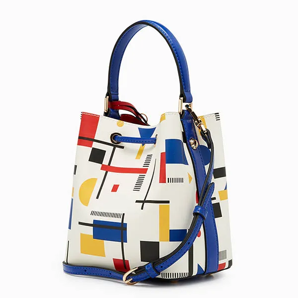 Túi Đeo Chéo Nữ Lyn Bucket Re-Edit Bauhaus Bucket Bag - Printed White L25FBWA064 Phối Màu