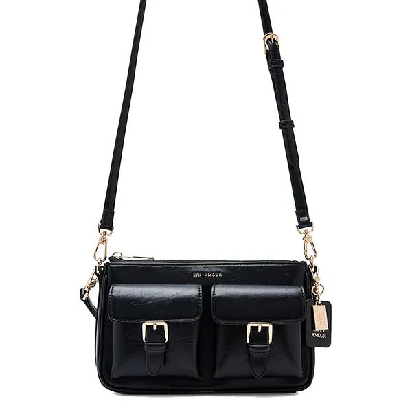 Túi Đeo Chéo Nữ Lyn Mila S Shoulder Bag - Black L25FBWA099 Màu Đen