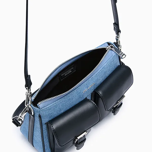 Túi Đeo Chéo Nữ Lyn Mila S Shoulder Bag - Blue Variation 2 L25FBWA098 Màu Xanh Đen