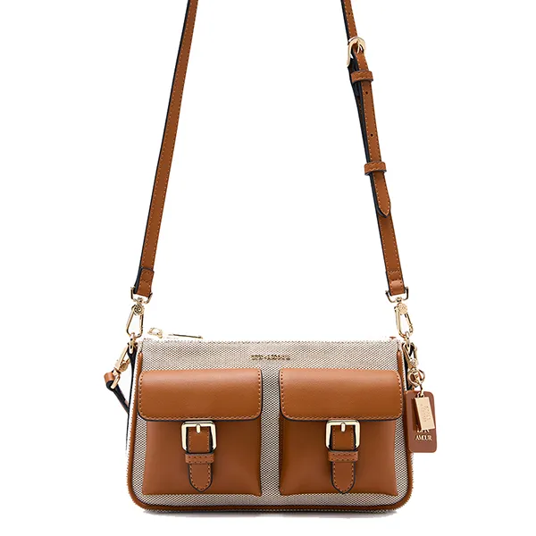 Túi Đeo Chéo Nữ Lyn Mila S Shoulder Bag - Tan L25FBWA098 Màu Nâu