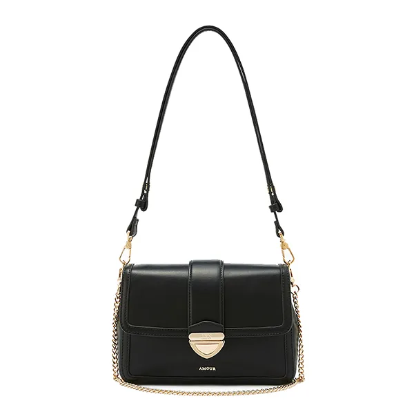 Túi Đeo Chéo Nữ Lyn Riga S Crossbody Bag - Black LL25FBF046 Màu Đen