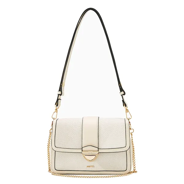 Túi Đeo Chéo Nữ Lyn Riga S Crossbody Bag - White Variation 2 LL25FBF046 Màu Trắng Kem