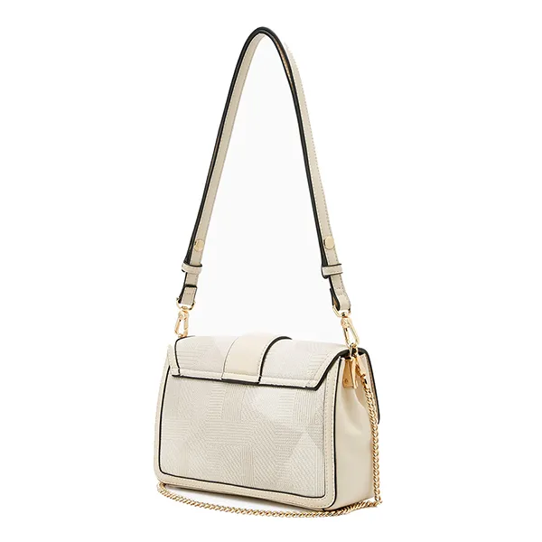 Túi Đeo Chéo Nữ Lyn Riga S Crossbody Bag - White Variation 2 LL25FBF046 Màu Trắng Kem