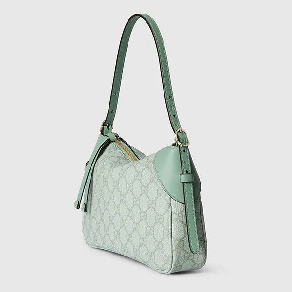 Túi Đeo Vai Nữ Gucci GG Emblem Small Shoulder Bag 815218 FAEAA 8460 Màu Xanh Green