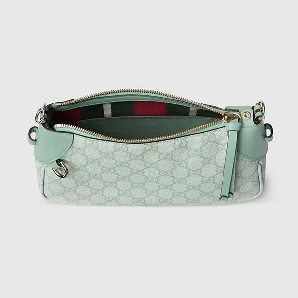Túi Đeo Vai Nữ Gucci GG Emblem Small Shoulder Bag 815218 FAEAA 8460 Màu Xanh Green