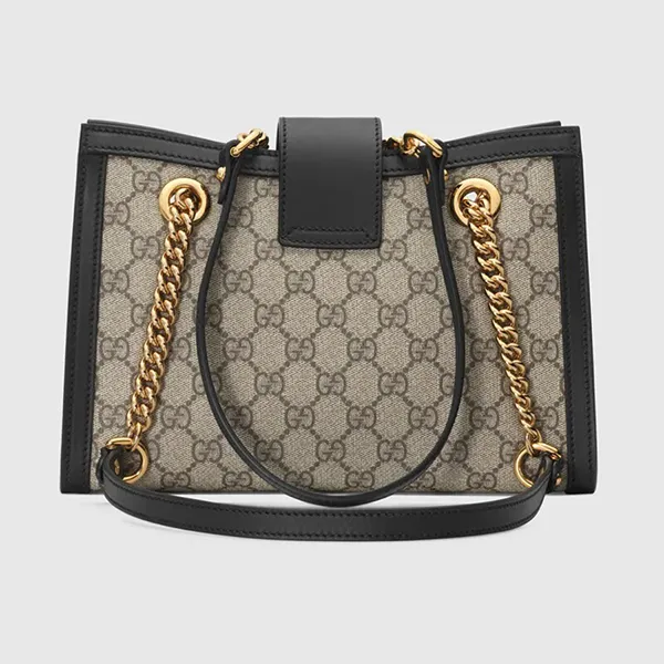 Túi Đeo Vai Nữ Gucci Padlock Small GG Shoulder GG Supreme Beige And Black 498156-KHNKG-9769 Màu Be Đen
