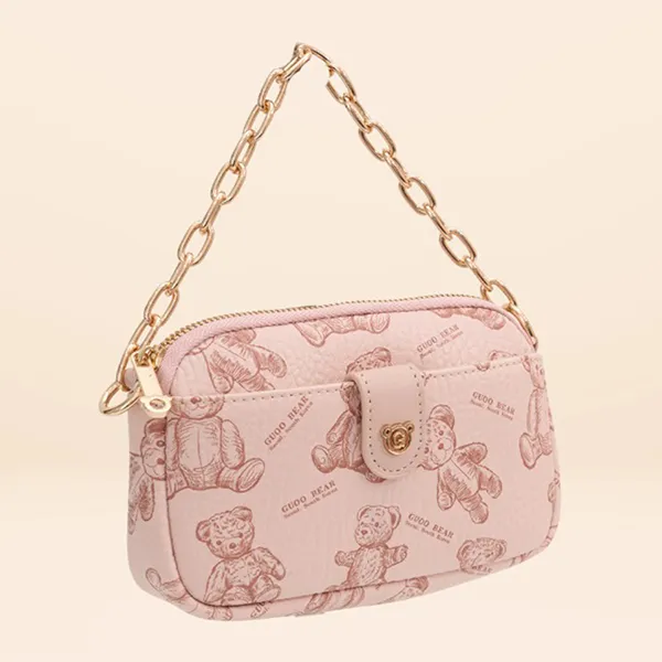 Túi Đeo Vai Nữ Guoo Bear GO-2013-2900 Màu Hồng