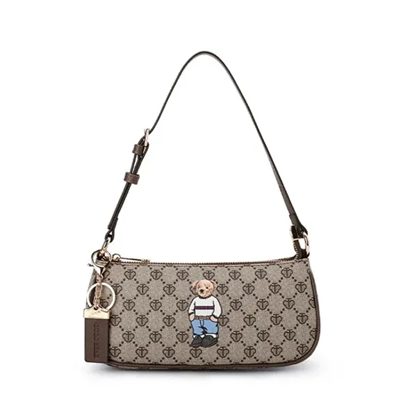 Túi Đeo Vai Nữ Guoo Bear GU1072 Màu Xám Nâu