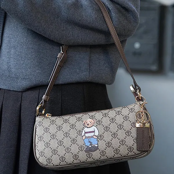 Túi Đeo Vai Nữ Guoo Bear GU1072 Màu Xám Nâu