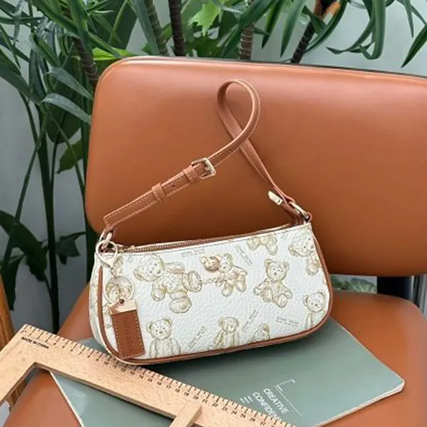 Túi Đeo Vai Nữ Guoo Bear GU1134 Màu Trắng