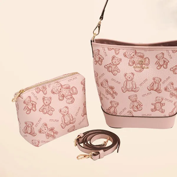 Túi Đeo Vai Nữ Guoo Bear GU1165-3900 Màu Hồng