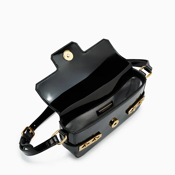 Túi Đeo Vai Nữ Lyn Re-Edit Ureka Mini Crossbody Bag - Black L25FBWA045 Màu Đen