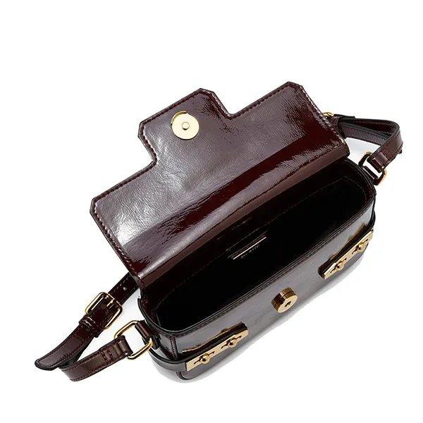 Túi Đeo Vai Nữ Lyn Re-Edit Ureka Mini Crossbody Bag - Dark Red L25FBWA045 Màu Đỏ Đậm