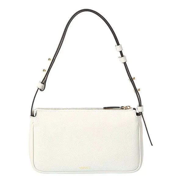 Túi Đeo Vai Nữ Versace La Medusa Medium Leather Shoulder Bag Màu Trắng