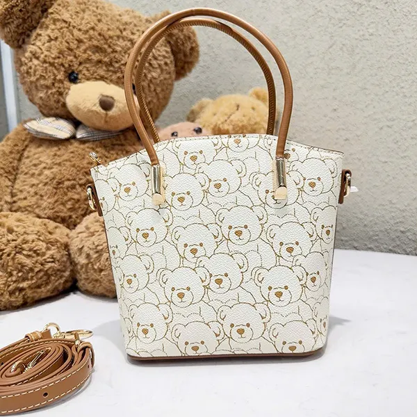 Túi Tote Nữ Guoo Bear GU1178-37450 Màu Be Họa Tiết