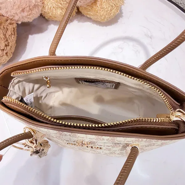 Túi Tote Nữ Guoo Bear GU1178-49220 Màu Trắng Nâu