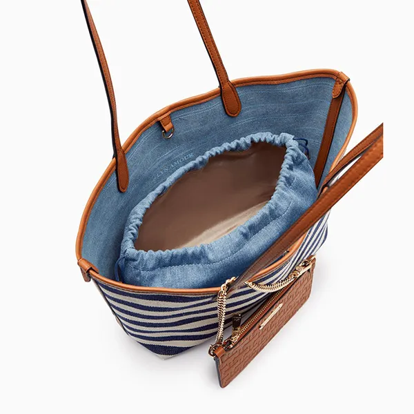 Túi Tote Nữ Lyn Ailyn M Bag Blue Variation 2 L25FBWC009 Màu Xanh Kẻ