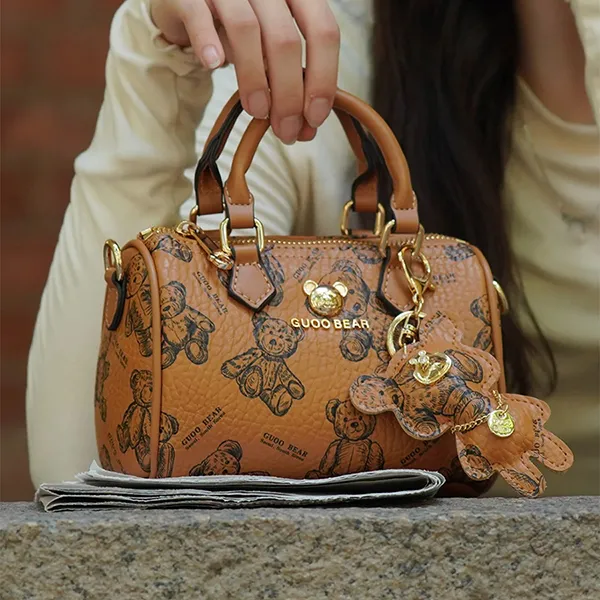Túi Trống Nữ Guoo Bear GU8027-3920 Màu Nâu Size S