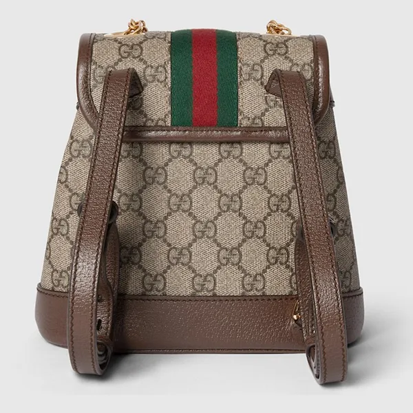 Túi Xách Nữ Gucci Ophidia Mini Backpack Beige Ebony 795221-96IWG-8745 Màu Nâu Be