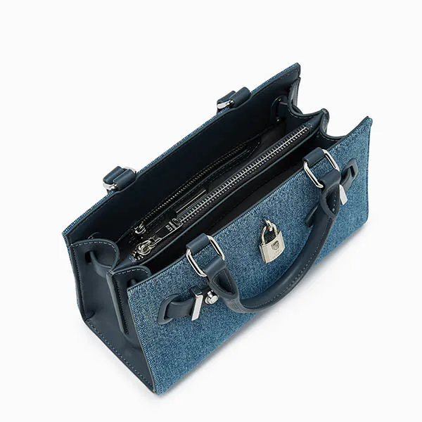 Túi Xách Nữ Lyn Raff Raw Top Handle S Handbag - Blue Variation 2 LL25SBS327 Màu Xanh Blue
