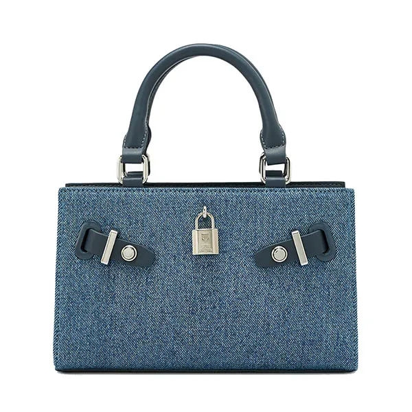 Túi Xách Nữ Lyn Raff Raw Top Handle S Handbag - Blue Variation 2 LL25SBS327 Màu Xanh Blue