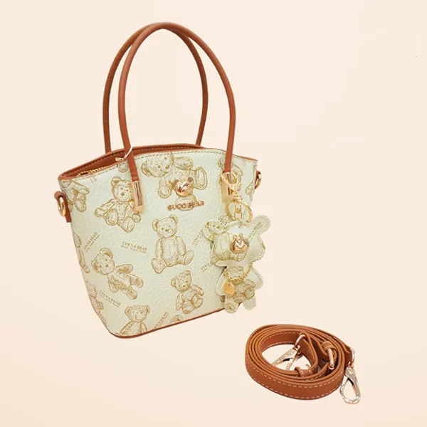 Túi Xách Tay Nữ Guoo Bear GU8024-2910 Màu Trắng