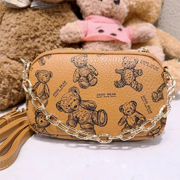 Túi Xách Tay Nữ Guoo Bear GO-2013-3920 Màu Nâu