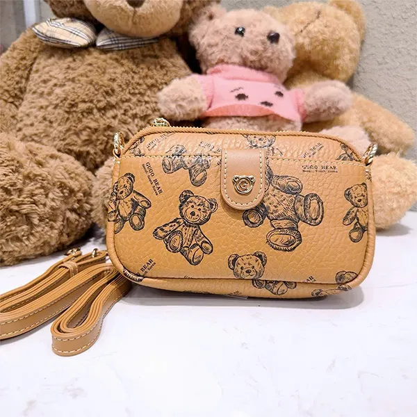 Túi Xách Tay Nữ Guoo Bear GO-2013-3920 Màu Nâu