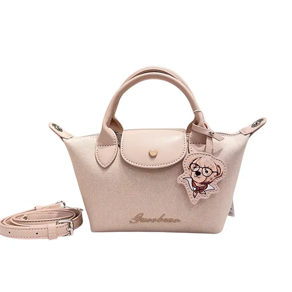 Túi Xách Tay Nữ Guoo Bear GU1152 Màu Hồng Nude Size S
